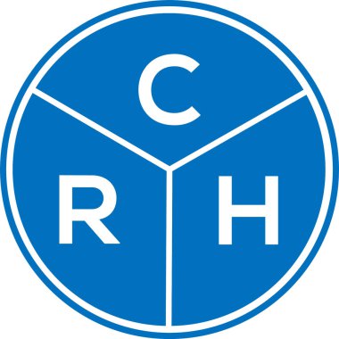 CRH harf logosu tasarımı. CRH monogram harflerin baş harfleri logo konsepti. Beyaz arkaplanda CRH harf tasarımı.