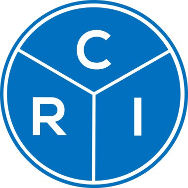 CRI harf logosu tasarımı. CRI monogram harflerin baş harfleri logo kavramı. Beyaz arkaplanda CRI harf tasarımı.