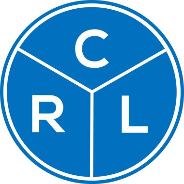 CRL harf logosu tasarımı. CRL monogram harflerin baş harfleri logo kavramı. Beyaz arkaplanda CRL harf tasarımı.