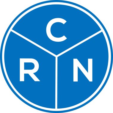 CRN harf logosu tasarımı. CRN monogram harflerin baş harfleri logo kavramı. Beyaz arkaplanda CRN harf tasarımı.