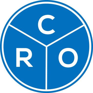 CRO harf logosu tasarımı. CRO monogram harflerin baş harfleri logo kavramı. Beyaz arka planda CRO harfi tasarımı. CRO harfi logo tasarımı. CRO monogram harflerin baş harfleri logo kavramı. Beyaz arkaplanda CRO harf tasarımı.