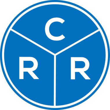 CRR harf logosu tasarımı. CRR monogram harflerin baş harfleri logo kavramı. Beyaz arkaplanda CRR harf tasarımı.