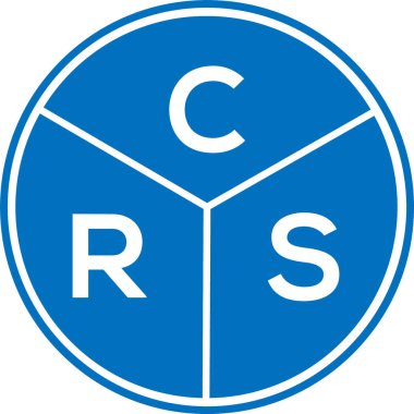 CRS mektup logosu tasarımı. CRS başharflerinin baş harfleri logo konsepti. Beyaz arkaplanda CRS harf tasarımı.
