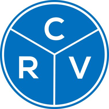 CRV harf logosu tasarımı. CRV monogram harflerin baş harfleri logo kavramı. Beyaz arkaplanda CRV harf tasarımı.