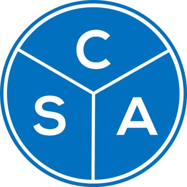 CSA harf logosu tasarımı. CSA monogram harflerin baş harfleri logo kavramı. Beyaz arkaplanda CSA harf tasarımı.
