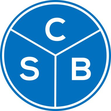 CSB harfi logo tasarımı. CSB monogram harflerin baş harfleri logo kavramı. Beyaz arkaplanda CSB harf tasarımı.
