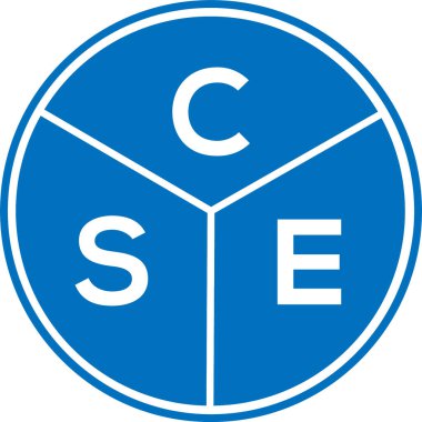 CSE mektup logosu tasarımı. CSE monogram harflerin baş harfleri logo kavramı. Beyaz arkaplanda CSE harf tasarımı.