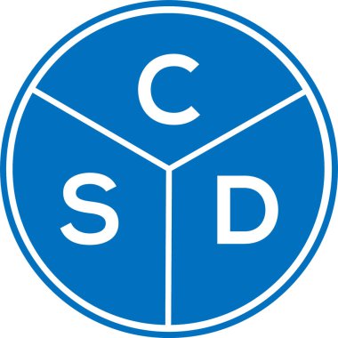 CSD mektup logosu tasarımı. CSD monogram harflerin baş harfleri logo kavramı. Beyaz arkaplanda CSD harf tasarımı.