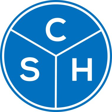 CSH harf logosu tasarımı. CSH monogram harflerin baş harfleri logo kavramı. Beyaz arkaplanda CSH harf tasarımı.