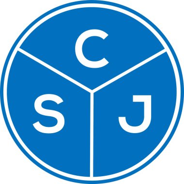 CSJ harf logosu tasarımı. CSJ monogram harflerin baş harfleri logo kavramı. Beyaz arkaplanda CSJ harf tasarımı.