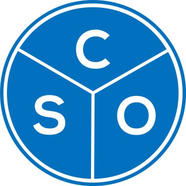 CSO harf logosu tasarımı. CSO monogram harflerin baş harfleri logo kavramı. Beyaz arkaplanda CSO harf tasarımı.