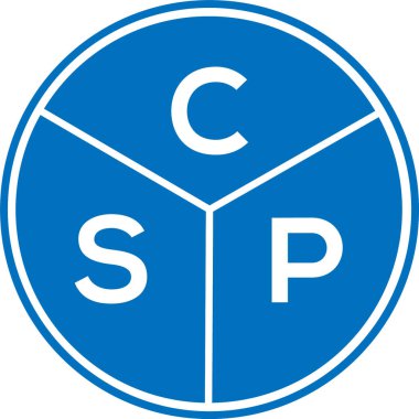 CSP harf logosu tasarımı. CSP monogram harflerin baş harfleri logo kavramı. Beyaz arkaplanda CSP harf tasarımı.