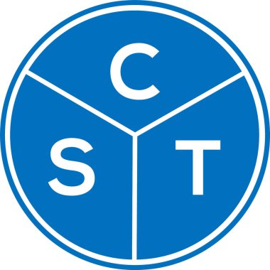 CST harf logosu tasarımı. CST başharflerinin baş harfleri logo konsepti. Beyaz arkaplanda CST harf tasarımı.