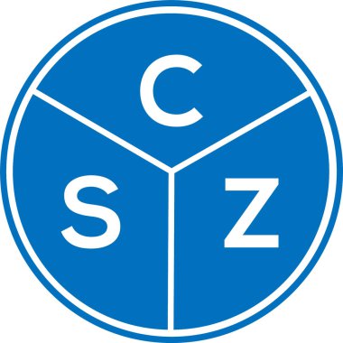 CSZ harf logosu tasarımı. CSZ monogram harflerin baş harfleri logo kavramı. Beyaz arkaplanda CSZ harf tasarımı.
