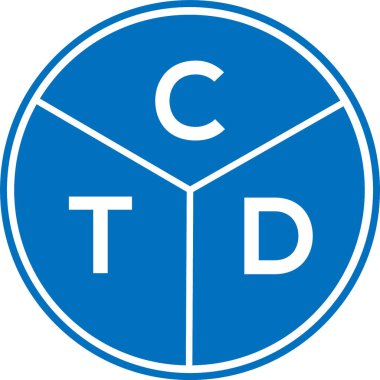 CTD mektup logosu tasarımı. CTD monogram harflerin baş harfleri logo kavramı. Beyaz arkaplanda CTD harf tasarımı.