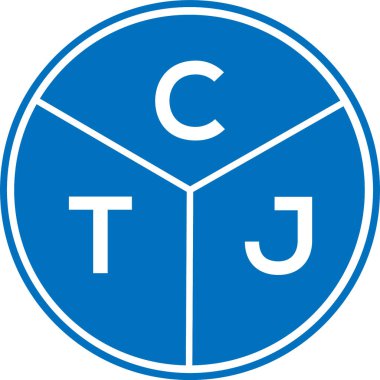 CTJ mektup logosu tasarımı. CTJ monogram harflerin baş harfleri logo kavramı. CTJ harf tasarımı beyaz arkaplan.
