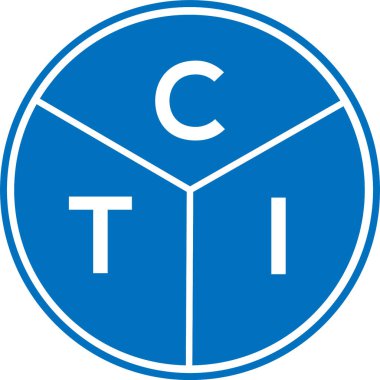 CTI mektup logosu tasarımı. CTI başharflerin baş harfleri logo konsepti. Beyaz arkaplanda CTI harf tasarımı.