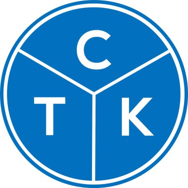 CTK mektup logosu tasarımı. CTK monogram harflerin baş harfleri logo kavramı. Beyaz arkaplanda CTK harf tasarımı.