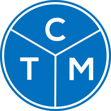 CTM mektup logosu tasarımı. CTM monogram harflerin baş harfleri logo kavramı. Beyaz arkaplanda CTM harf tasarımı.