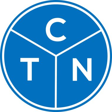 CTN harf logosu tasarımı. CTN başharflerinin baş harfleri logo konsepti. Beyaz arkaplanda CTN harf tasarımı.