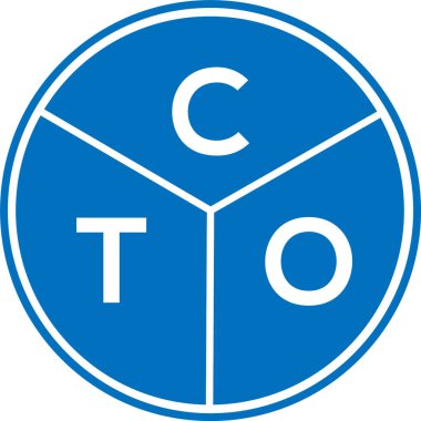 CTO harf logosu tasarımı. CTO monogram harflerin baş harfleri logo kavramı. Beyaz arkaplanda CTO harf tasarımı.