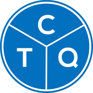 CTQ harfi logo tasarımı. CTQ monogram harflerin baş harfleri logo kavramı. Beyaz arkaplanda CTQ harf tasarımı.