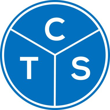 CTS harf logosu tasarımı. CTS baş harfleri logo konsepti. Beyaz arkaplanda CTS harf tasarımı.