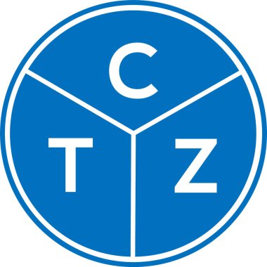 CTZ harf logosu tasarımı. CTZ başharflerinin baş harfleri logo konsepti. Beyaz arkaplanda CTZ harf tasarımı.