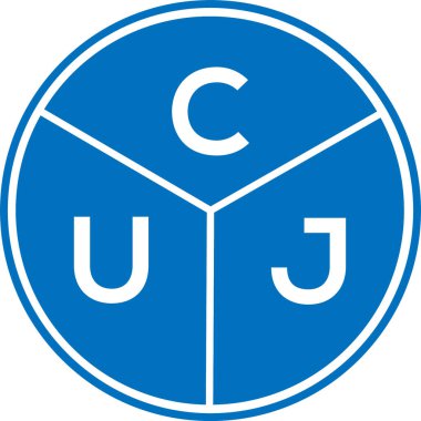 CUJ harf logosu tasarımı. CUJ monogram harflerin baş harfleri logo kavramı. Beyaz arkaplanda CUJ harf tasarımı.