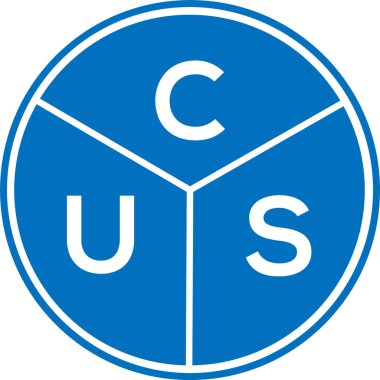 CUS Harf Logosu Tasarımı. CUS baş harfleri logo konsepti. Beyaz arkaplanda CUS harf tasarımı.