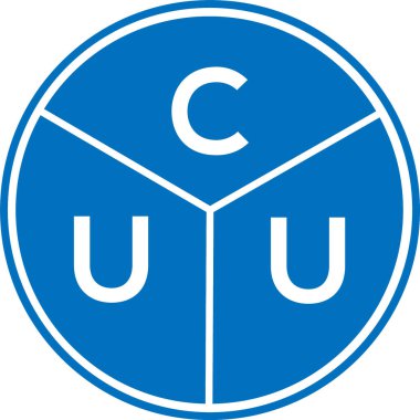 CUU harf logosu tasarımı. CUU monogram harflerin baş harfleri logo kavramı. Beyaz arkaplanda CUU harf tasarımı.