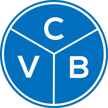 CVB harf logosu tasarımı. CVB monogram harflerin baş harfleri logo kavramı. Beyaz arkaplanda CVB harf tasarımı.