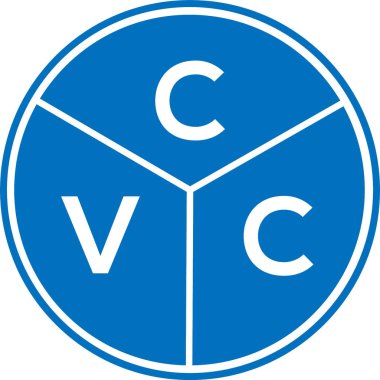 CVC harf logosu tasarımı. CVC monogram harflerin baş harfleri logo kavramı. Beyaz arkaplanda CVC harf tasarımı.