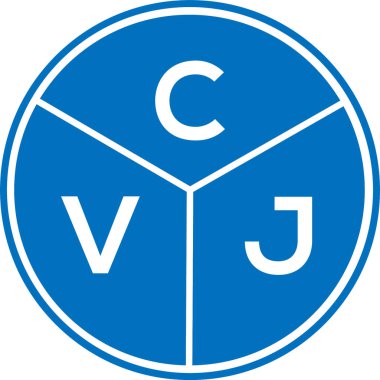 CVJ harf logosu tasarımı. CVJ monogram harflerin baş harfleri logo kavramı. Beyaz arkaplanda CVJ harf tasarımı.