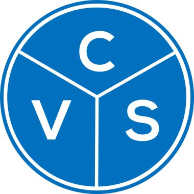CVS harf logosu tasarımı. CVS monogram harflerin baş harfleri logo kavramı. Beyaz arkaplanda CVS harf tasarımı.