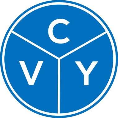 CVY harf logosu tasarımı. CVY monogram harflerin baş harfleri logo kavramı. Beyaz arkaplanda CVY harf tasarımı.