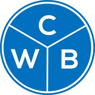 CWB harfi logo tasarımı. CWB monogram harflerin baş harfleri logo kavramı. Beyaz arkaplanda CWB harf tasarımı.