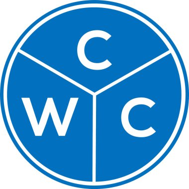 CWC harf logosu tasarımı. CWC monogram harflerin baş harfleri logo kavramı. Beyaz arkaplanda CWC harf tasarımı.