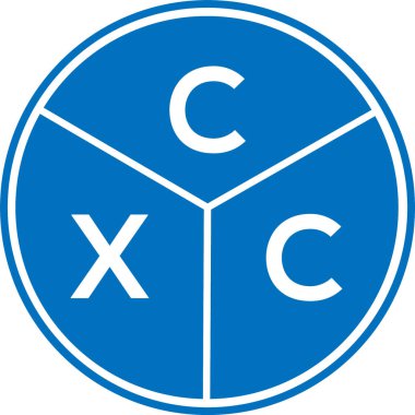 CXC harf logosu tasarımı. CXC monogram harflerin baş harfleri logo kavramı. Beyaz arkaplanda CXC harf tasarımı.
