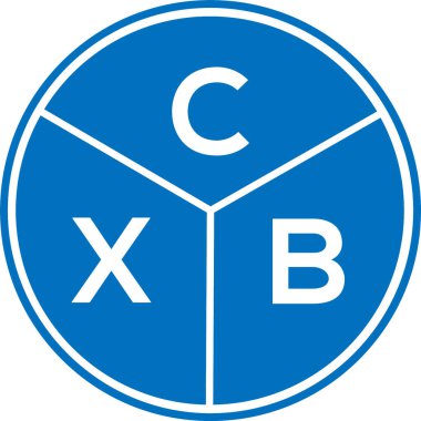 CXB harfli logo tasarımı. CXB monogram harflerin baş harfleri logo kavramı. Beyaz arkaplanda CXB harf tasarımı.