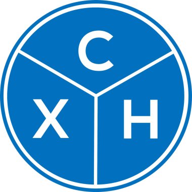 CXH harf logosu tasarımı. CXH monogram harflerin baş harfleri logo kavramı. Beyaz arkaplanda CXH harf tasarımı.