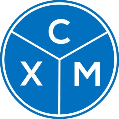 CXM harf logosu tasarımı. CXM monogram harflerin baş harfleri logo kavramı. Beyaz arkaplanda CXM harf tasarımı.