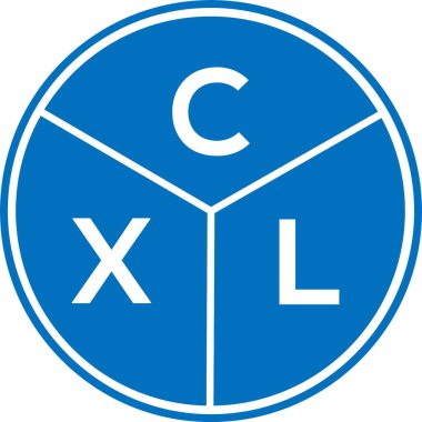 CXL harf logosu tasarımı. CXL monogram harflerin baş harfleri logo kavramı. Beyaz arkaplanda CXL harf tasarımı.