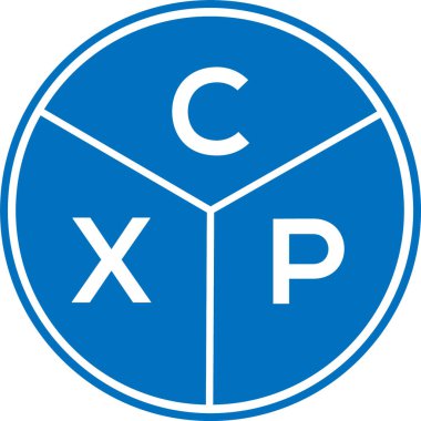 CXP harf logosu tasarımı. CXP başharflerin baş harfleri logo konsepti. Beyaz arkaplanda CXP harf tasarımı.