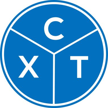 CXT harf logosu tasarımı. CXT başharflerin baş harfleri logo konsepti. Beyaz arkaplanda CXT harf tasarımı.