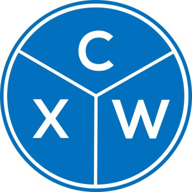 CXW harf logosu tasarımı. CXW başharflerin baş harfleri logo konsepti. Beyaz arkaplanda CXW harf tasarımı.