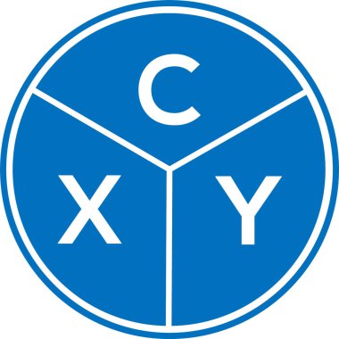 CXY harf logosu tasarımı. CXY monogram harflerin baş harfleri logo kavramı. Beyaz arkaplanda CXY harf tasarımı.