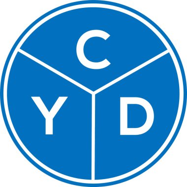 CYD harf logosu tasarımı. CYD monogram harflerin baş harfleri logo kavramı. Beyaz arkaplanda CYD harf tasarımı.