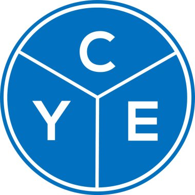 CYF harf logosu tasarımı. CYF monogram harflerin baş harfleri logo kavramı. Beyaz arkaplanda CYF harf tasarımı.
