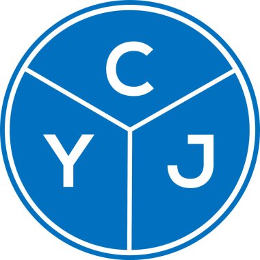 CYJ harf logosu tasarımı. CYJ başharflerin baş harfleri logo konsepti. Beyaz arkaplanda CYJ harf tasarımı.
